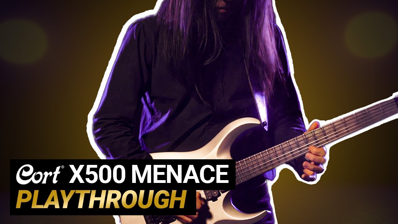 Cort X500 MENACE Electric Guitar - Black Satin