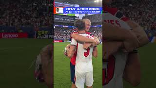 ノルウェーのハーランド 試合後にイングランドのストーンズと健闘を称えあう《ノルウェー×イングランド》NHK ONEで見逃し配信中  FIFAワールドカップ2026 | NHK | #shorts