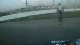 Danica Patrick angry at Michigan 2006 IRL