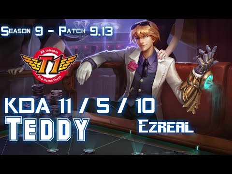 SKT T1 Teddy EZREAL vs DRAVEN ADC - Patch 9.13 KR Ranked