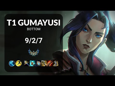 T1 Gumayusi Caitlyn vs Aphelios BOTTOM - KR CHALLENGER Patch 13.21