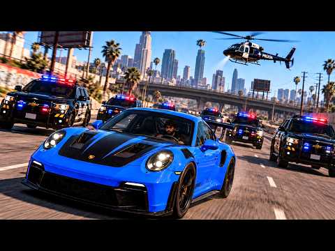 FUGA DA POLICIA COM MEU PORSCHE GT3 RS - GTA RP