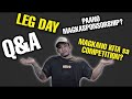 Q&A: BODYBUILDING QUESTIONS | LEG WORKOUT | vlog 79