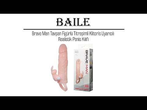 Brave Man Tavşan Figürlü Titreşimli Klitoris Uyarıcılı Realistik Penis Kılıfı