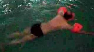 preview picture of video 'My first time with swim aids - October 2005'