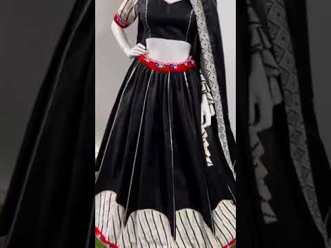Aawiya Awy-7037Pure Cotton Silk Wholesale Navratri Lehenga Choli – product video thumbnail