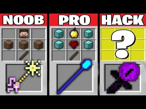 Minecraft Battle: NOOB vs PRO vs HACKER: SUPER MAGIC STICK CRAFTING Challenge in Minecraft Animation