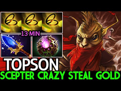 TOPSON [Bounty Hunter] New Imba BH Mid 13 Min Scepter Crazy Steal Gold Dota 2