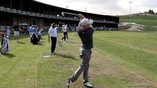 Alex Noren Golf Swing in High Speed from Face on
