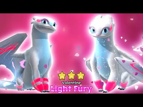 Valentine Light Fury Trained/Upgraded to 3-stars "Titan Wing" Mode | Dragons: Titan Uprising