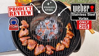 Weber 22” Charcoal Kettle / Stainless Steel Vortex For Only $20.00! / Awesome Chicken Wings!