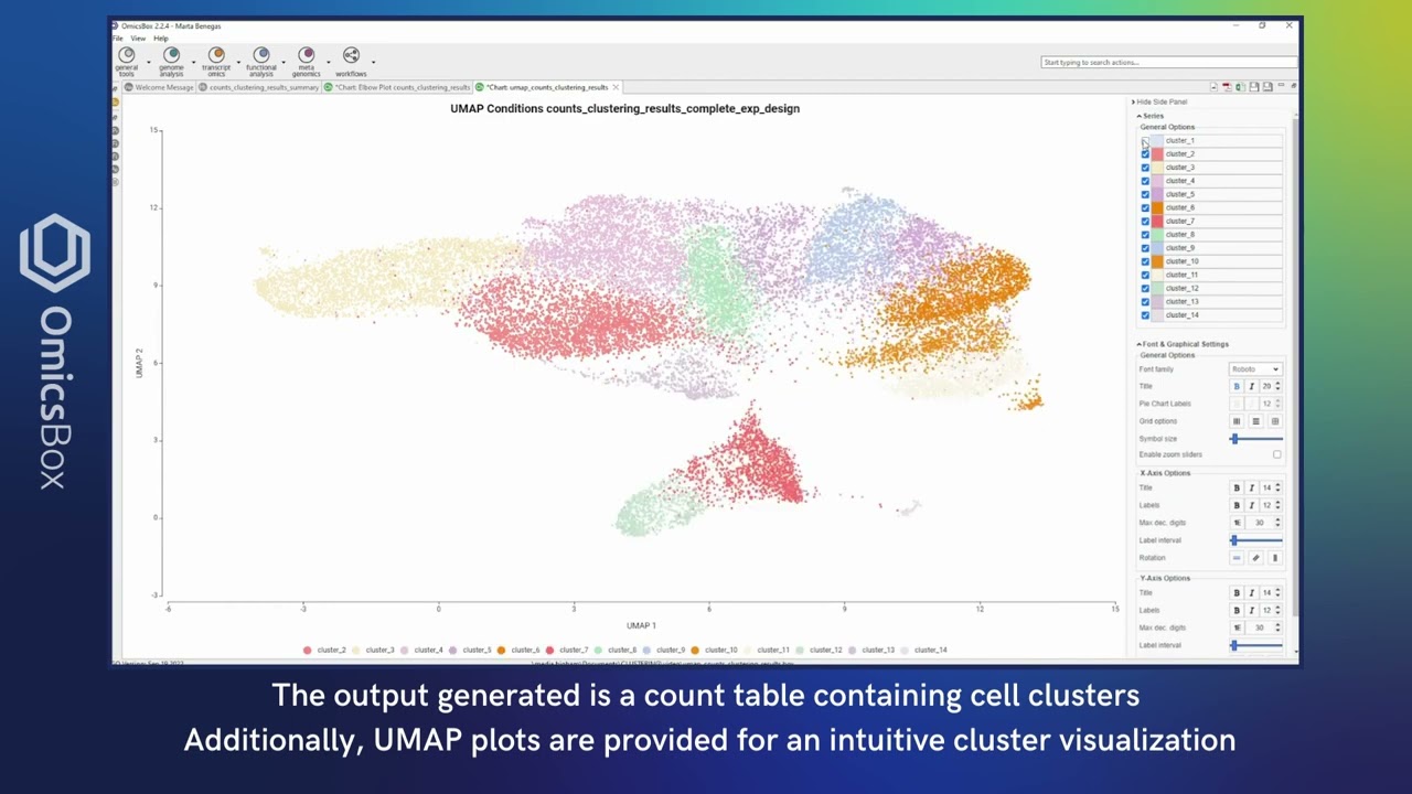 Single-Cell RNA-Seq Clustering with OmicsBox 2.2