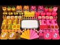GOLD Vs PINK SLIME Mixing Random Into GLOSSY Slime Satisfying Slime Video 572