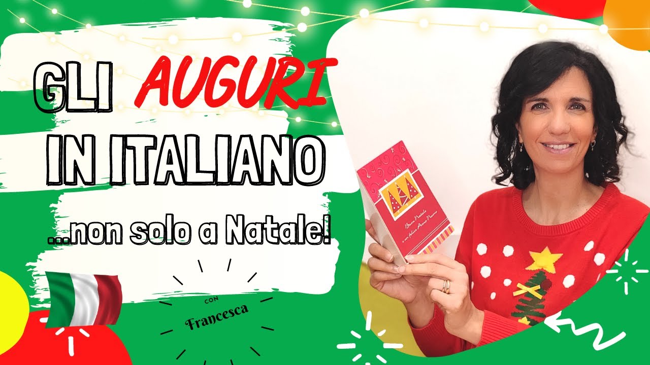 Watch Now Come fare gli auguri in italiano. Non solo per Natale! Gli auguri per le feste e le ricorrenze. Come fare gli auguri in italiano. Non solo per Natale! Gli auguri per le feste e le ricorrenze.