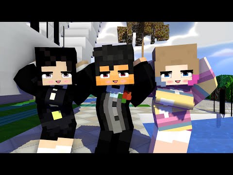 CHICKEN WING MEME SHUFFLE DANCE WEDDING BOY AARON W/ WEDNESDAY & ENID - MINECRAFT ANIMATION #shorts