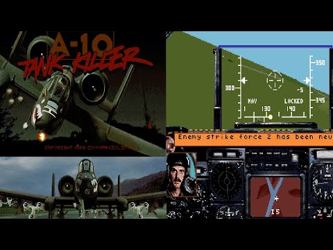 A-10 Tank Killer - gameplay - Dynamix, 1989 - PC / DOS - original version combat flight sim