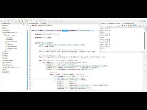 Minesweeper Game Using Java Programming With Jframe