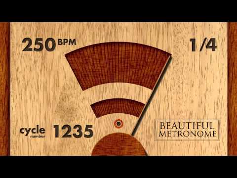 250 BPM 1/4 Wood Metronome HD