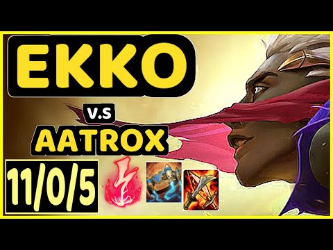 SKEANZ (EKKO) vs AATROX - 11/0/5 KDA JUNGLE CHALLENGER GAMEPLAY - EUW