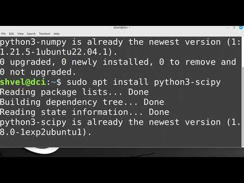 Python Numpy Matplotlib Sympy Linux Mint