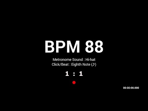 Metronome BPM 88 / Hi-hat / 8th