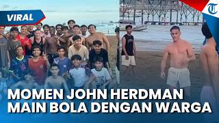 Aksi Pelatih Timnas Indonesia John Herdman Main Bola di Pantai dengan Warga: Patrick Gak Bisa