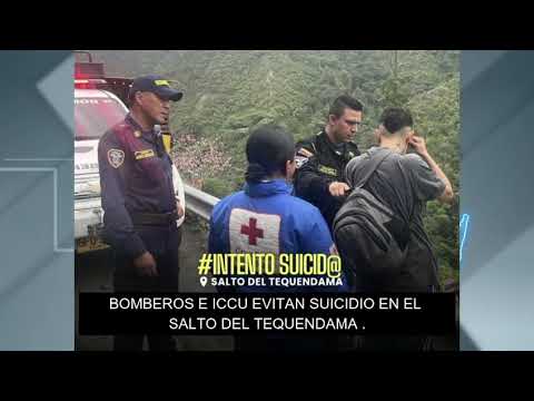 Bomberos San Antonio ,evitan intento de suicidio en el  Salto del Tequendama