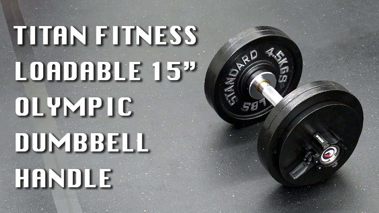 Titan Fitness Loadable 15 In Olympic Dumbbell Handle
