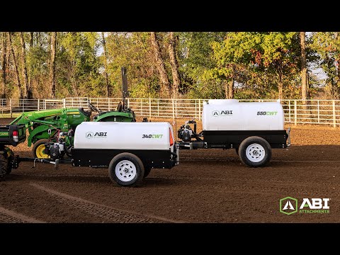 ABI Compact Water Trailer – 340 & 550 gal. Attachments for Tractors and UTVs