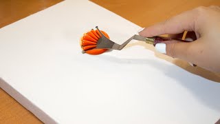 Golden Moon Painting | How to Paint Full Moon | Acrylic Painting Tutorials