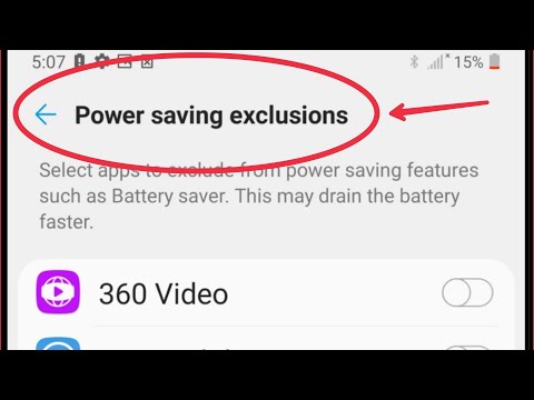 Power saving exclusions in LG Phones