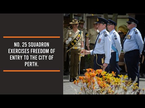 No. 25 Squadron exercises Freedom of Entry to the City of Perth.