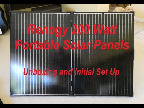 Renogy 200 Watt Portable Solar Panels Ep1 - Unboxing and Initial Set up