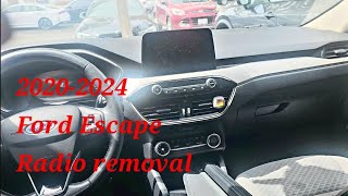 2020-2024 Ford Escape radio removal
