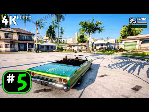 "GTA SAN ANDREAS DEFINITIVE EDITION" Gameplay #5 Walkthrough FULL GAME [4K HDR 60FPS PC]