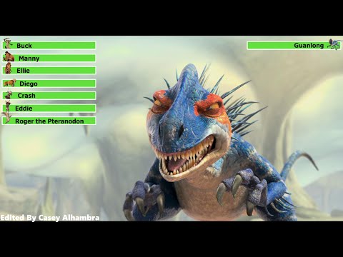 Ice Age: Dawn of the Dinosaurs (2009) Reptile Fight with healthbars 1/2 (500K Subscribers Special)