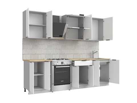 Миниатюра изображения товара Кухонный гарнитур Arvento Флок-плюс 2м (белый)