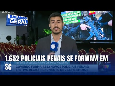 Santa Catarina forma 1.652 novos policiais penais em Florianópolis