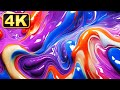 4K Abstrakte Bunte Farb Mischung Befriedigendes Farbvideo Entspannende Musik Bildschirmschoner F