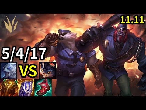 Volibear Jungle vs Rumble - KR Challenger | Patch 11.11