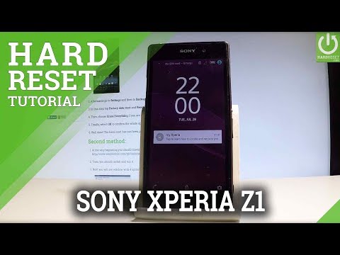 SONY Xperia Z1 HARD RESET CODE / RESET CUSTOMAZATION