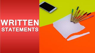 Written statements