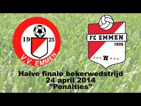 Halve finale bekerwedstrijd tussen VV Emmen en FC Emmen - Penalties