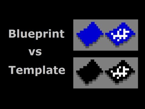 Minecraft In Minutes - Blueprints vs Templates (Tekkit/Feed The Beast) - Minecraft In Minutes