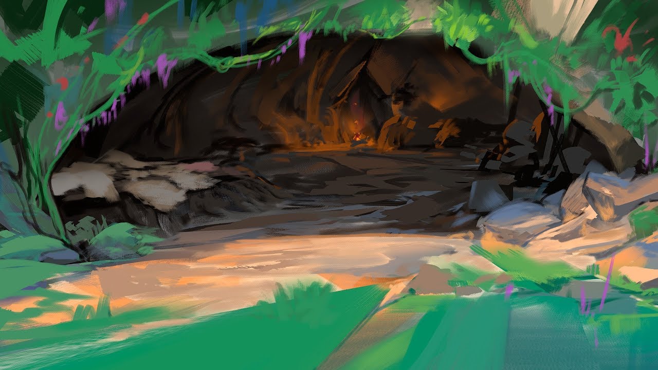 Cave concept art for The Sum of Our Deeds