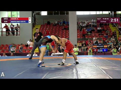 1/8 FS - 80 kg: A. ASANI (MKD) v. R. MAYILYAN VAR (ESP)