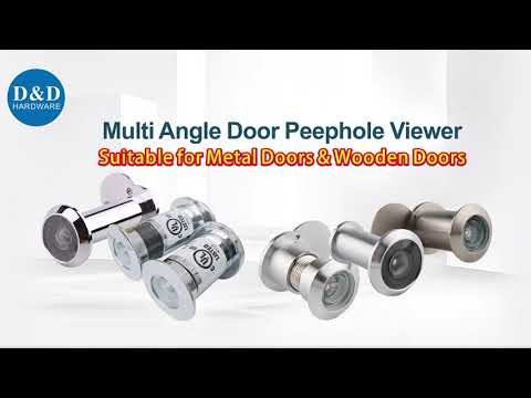 Door Hardware Fittings Security Accessory Matte Black Polished Chrome UL Listed Door Knocker Peephole Fire Rated Spyhole 180 Degree Visor Brass Door E