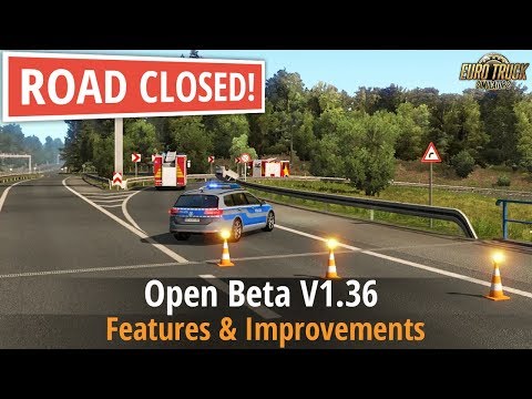 ETS2 v1 36 - Open Beta (New Island, Detours, Weigh Stations, New Border Crossing)