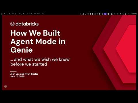 Watch: How We Built Agent Mode for Genie