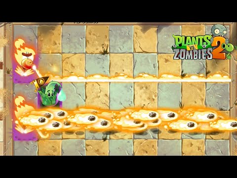 PvZ 2 Fusion - Fire Pea vs Fire Pea use Projectile Peashooter - Who is Best Fusion Plant ?